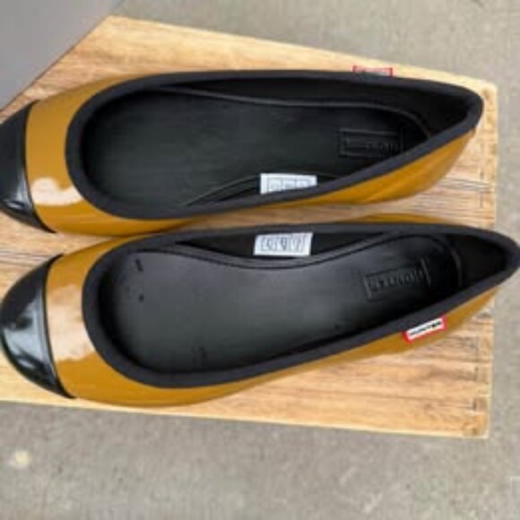 NEW HUNTER ORIGINAL Adorable Mustard & Black Ballet Flats - Size 5 - Picture 9 of 10